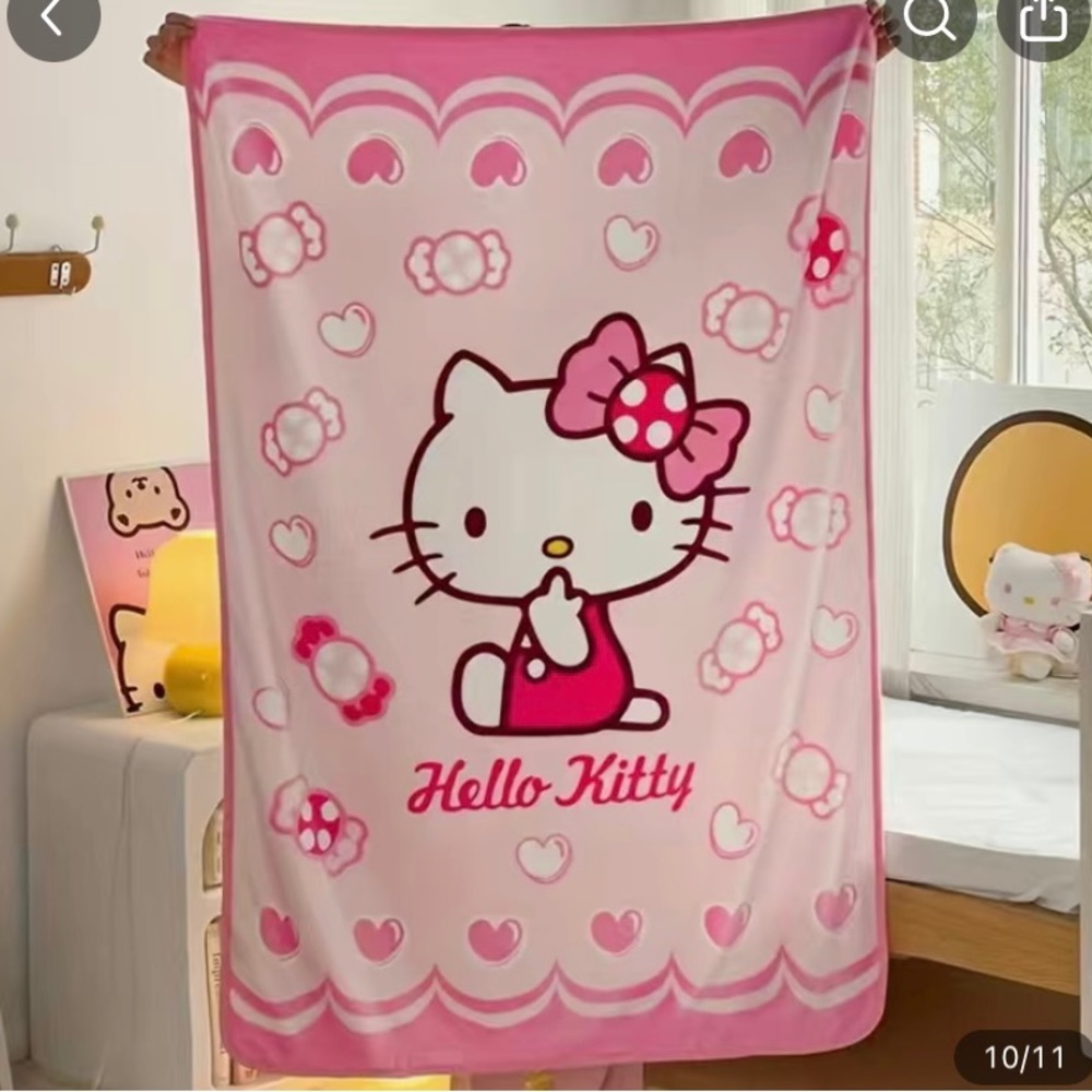 New Hello Kitty Candy Design Blanket -Free gift with purchase
